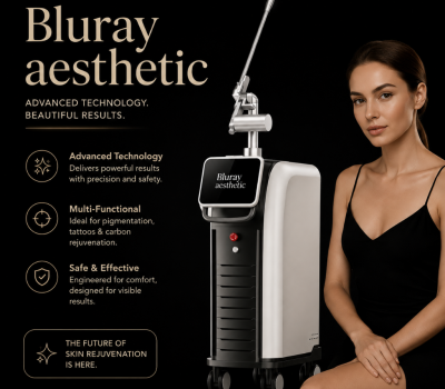 Pico laser system for tattoo removal, skin resurfacing, and pigmentation treatment in aesthetic clinics.