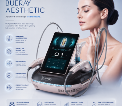 HIFU facial lifting and body contouring machine for non-invasive aesthetic treatments.